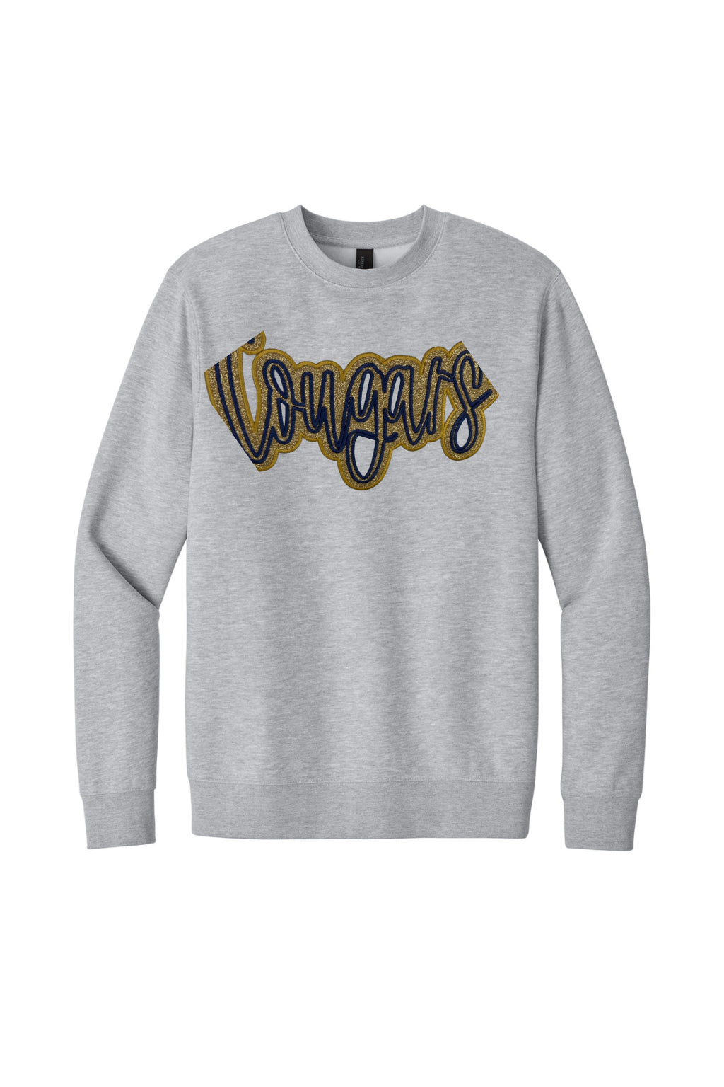 Stoney Glitter Cougars Applique Crewneck