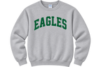 Eagles Collegiate Print Crewneck YOUTH AND ADULT