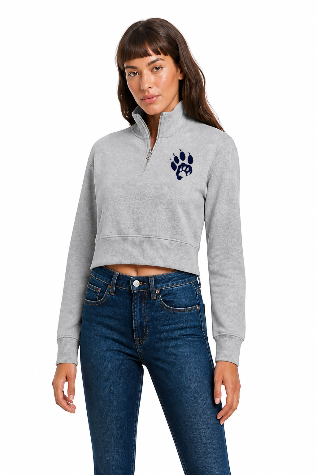 Stoney SCJC Ladies 1/4 zip cropped sweatshirt