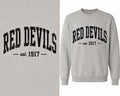 Vintage Red Devils Printed Crewneck Sweatshirt