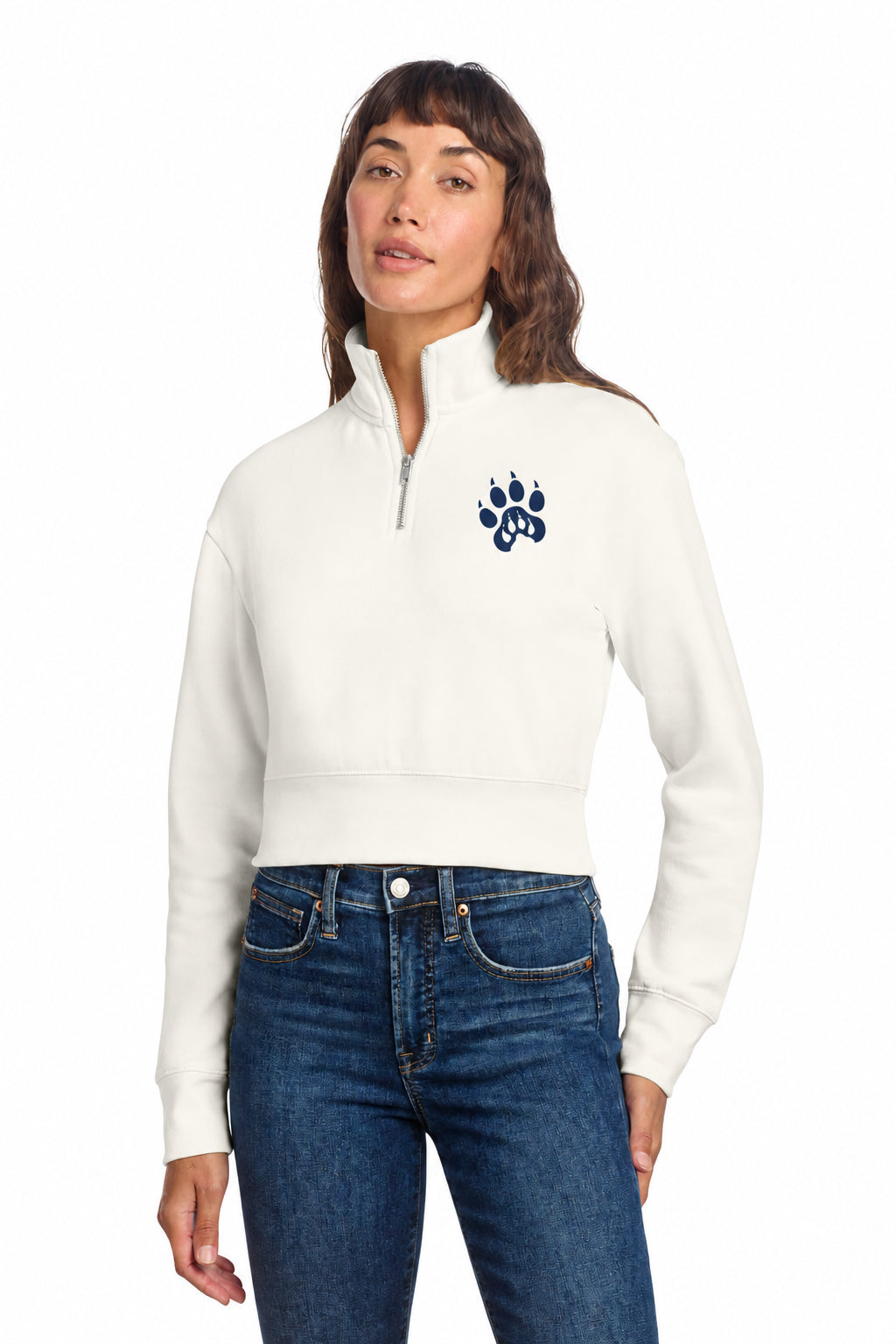 Stoney SCJC Ladies 1/4 zip cropped sweatshirt
